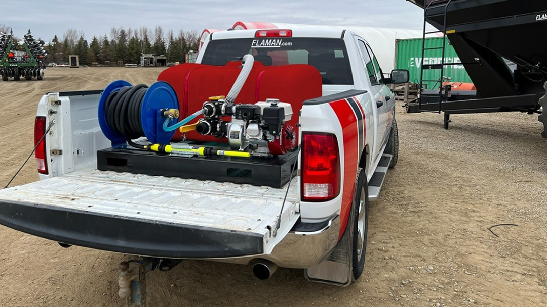 48 inch Wide Skid fits in half-ton truck or grain cart